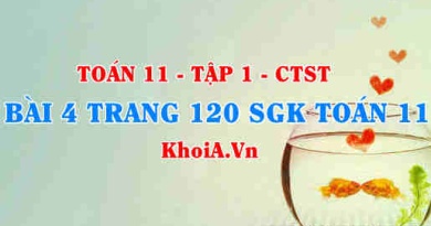 Bài 4 trang 120 SGK Toán 11 Tập 1 Chân trời sáng tạo